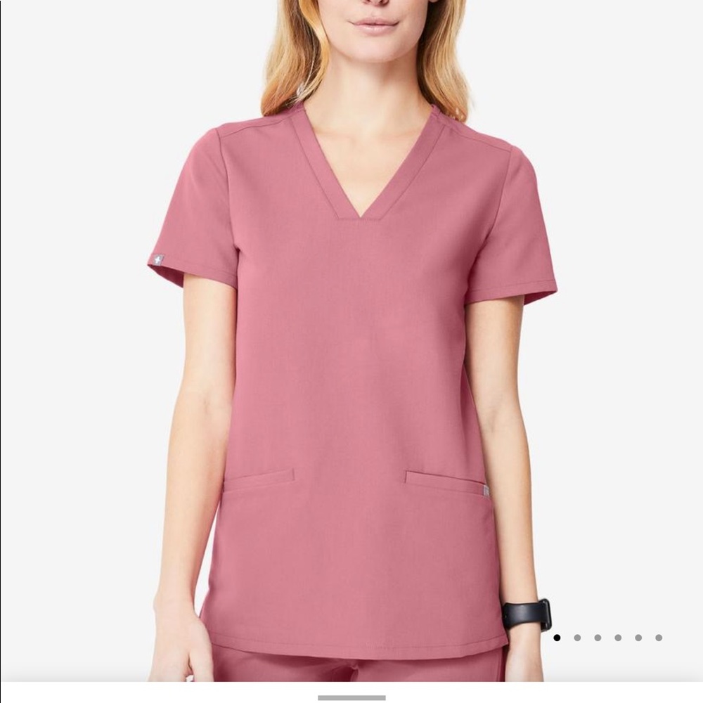 Figs Casma 3-Pocket Scrub top-Mauve